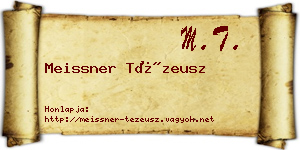 Meissner Tézeusz névjegykártya